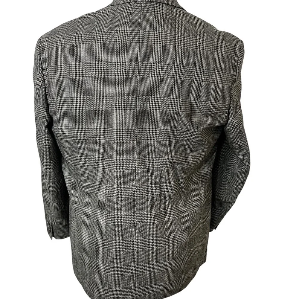 Brandini Tailored for Foleys Mens Sports Blazer 100% Wool Houndstooth Pe☑️